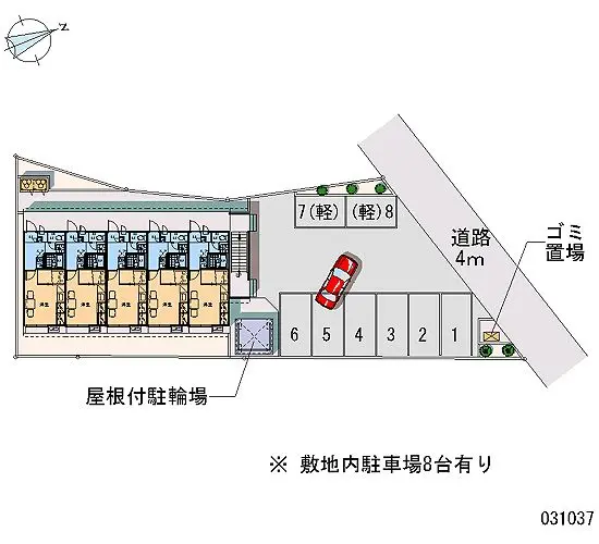 ★手数料０円★山形市双月町４丁目　月極駐車場（LP）